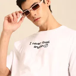 recast Bio Finish Typography Printed Pure Cotton T-Shirt-picture-20