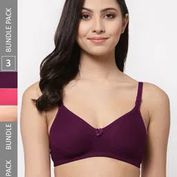 Docare Pack Of 3 Lightly Padded Full Coverage Cotton T-shirt Bra With All Day Comfort-image-53