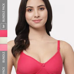 Docare Pack Of 3 Lightly Padded Full Coverage Cotton T-shirt Bra With All Day Comfort-image-64