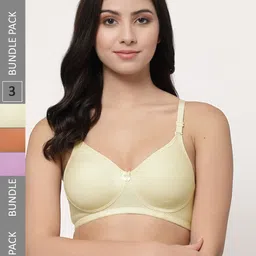 Docare Pack Of 3 Lightly Padded Full Coverage Cotton T-shirt Bra With All Day Comfort-picture-49