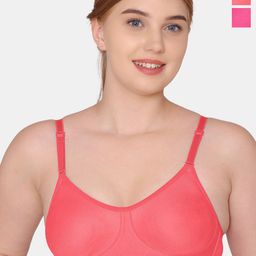 Tweens Pack Of 2 Full Coverage Non Padded Seamless Cotton T-shirt Bra With All Day Comfort-25