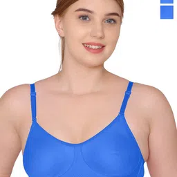 Tweens Pack Of 2 Full Coverage Non Padded Seamless Cotton T-shirt Bra With All Day Comfort-34