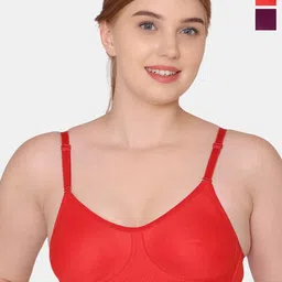 Tweens Pack Of 2 Full Coverage Non Padded Seamless Cotton T-shirt Bra With All Day Comfort-38