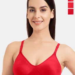 Tweens Pack Of 3 Full Coverage Non Padded Seamless Cotton T-shirt Bra With All Day Comfort-2
