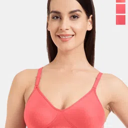 Tweens Pack Of 3 Full Coverage Non Padded Seamless Cotton T-shirt Bra With All Day Comfort-47