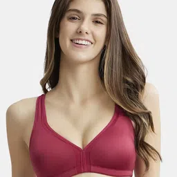 Jockey Wirefree Non Padded Soft Touch Full Coverage Stylised Mesh Panel Tshirt Bra-1820-42