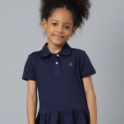 Beverly Hills Polo Club Girls Navy Blue Polo Collar  T-shirt-image-31