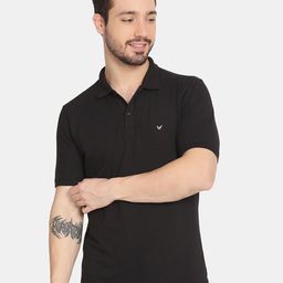 Blackberrys Men Black Polo Collar Slim Fit T-shirt-picture-5