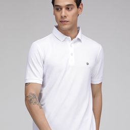 SPORTO Men White Polo Collar T-shirt-image-38