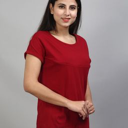 SillyBoom Women Maroon T-shirt-picture-45