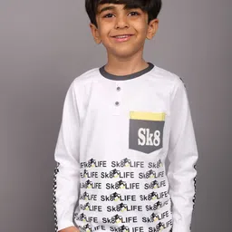 3PIN Boys Printed Cotton Typography T-shirt-image-66