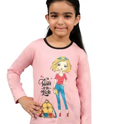 3PIN Girls Printed Round Neck Cotton T-shirt-image-51