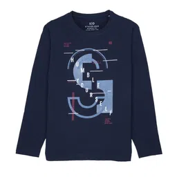Status Quo Boys Blue Typography Printed T-shirt-image-36