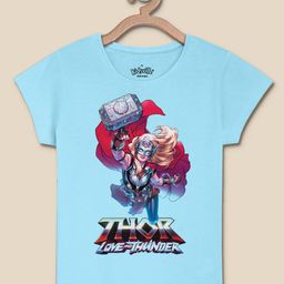 Kids Ville Girls Thor Printed T-shirt-image-64