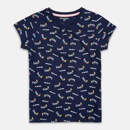 Pantaloons Junior Girls Typography Printed Cotton T-shirt-image-60