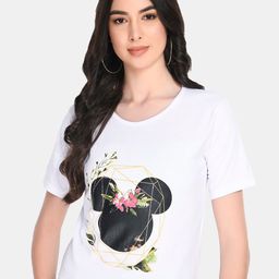 Viral trend Women White & Black Printed Cotton T-shirt-image-89
