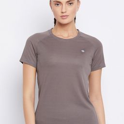 ATHLISIS Women Taupe Dri-FIT T-shirt-image-50
