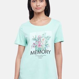 Honey by Pantaloons Women Blue Printed T-shirt-picture-11