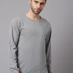 VIMAL JONNEY Set of 2 Black & Grey Men Solid T-shirt-image-10