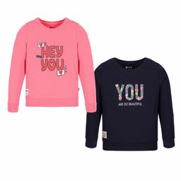 3PIN Girls Pack Of 2 Typography Printed Cotton Sweatshirt-17