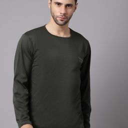 VIMAL JONNEY Men Pack of 2 Olive Green & Navy Blue 2 T-shirt-image-93