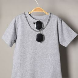 Jumping Joey Boys Grey Melange Pure Cotton T-shirt-image-12