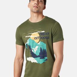 Urban Ranger by pantaloons Men Printed Slim Fit T-shirt-image-58