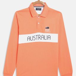 Octave Boys Coral Typography Polo Collar T-shirt-image-91