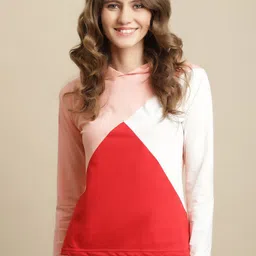 Fabflee Women Colourblocked Cotton T-shirt-picture-42