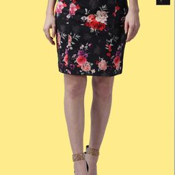 Popwings Pack Of 2 Floral Printed Pencil Skirts-image-57