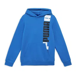 Puma ESS+ LOGO Lab Youth Boys Brand Logo Printed Cotton Hooded Sweatshirts-image-73