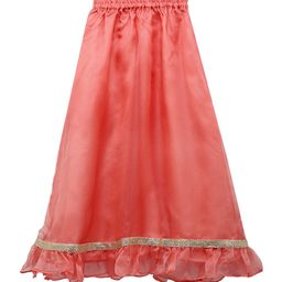 studio rasa Girls Coral Solid Embellished Ruffle-image-91