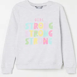 Fame Forever By Lifestyle Girls Grey Printed Sweatshirt-image-93
