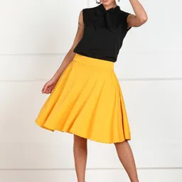 BAESD Flared Knee Length Skirt-picture-19