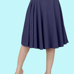 BAESD Flared Knee Length Skirt-picture-30