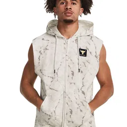UNDER ARMOUR Project Rock Rival Sleeveless Full-Zip Hooded Sweatshirt-picture-37