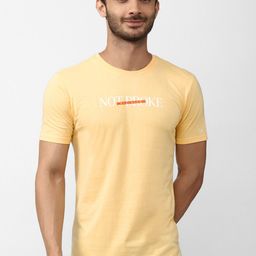 Peter England Casuals Men Typography Printed Slim Fit T-shirt-image-77