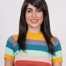 CRIBE Shoulder Length Full Head Hair Wig - Natural Brown-image-84