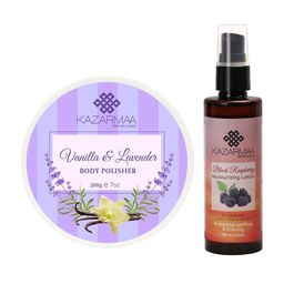 KAZARMAA Cleansing Body Kit - Body Polisher 200g & Moisturizing Lotion 100ml-57