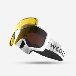 CHILDREN AND ADULTS’ ALL-WEATHER SKIING AND SNOWBOARDING GOGGLES - G 100 I-image-92