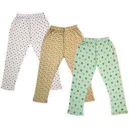 IndiWeaves Girls Pack Of 3 Printed Pure Cotton Capris-image-95