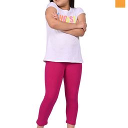 BAESD Girls Pack Of 2 High Rise Slim Fit Capris-image-52
