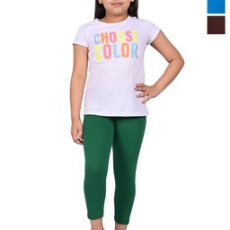 BAESD Girls Pack of 3 Slim Fit Capris-image-86