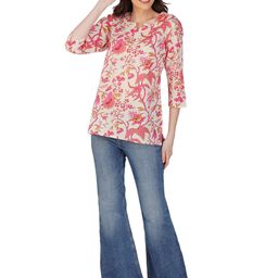 INDIAN KNOTS Floral Printed Pure Cotton Kurti-image-23