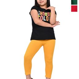 BAESD Girls Pack of 3 Slim Fit Slip-On Capris-image-96