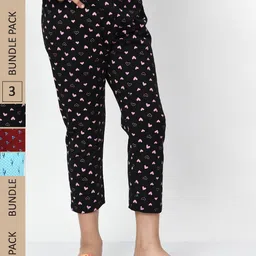 BAESD Girls Pack Of 3 Mid-Rise Printed Pure Cotton Capris-picture-28