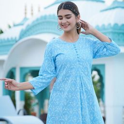 KALINI Ethnic Printed Pure Cotton Short Kurti-picture-52