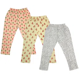 IndiWeaves Girls Pack Of 3 Printed Pure Cotton Capris-picture-4