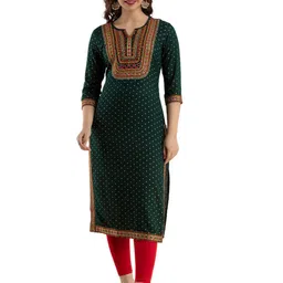 KALINI Ethnic Embroidered Straight Kurta-22