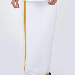 Ramraj Men Pure Cotton Dhoti With Zari Border-53